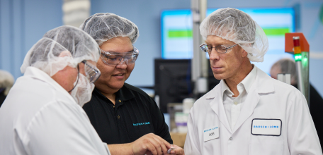 Lab Workers Conversing