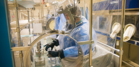 Suited Laboratory Employee